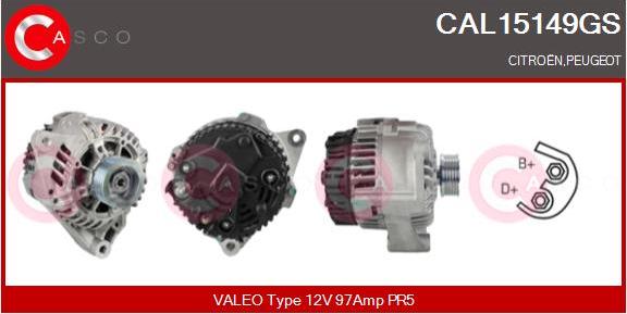 Casco CAL15149GS - Alternator www.autospares.lv