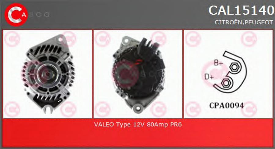 Casco CAL15140 - Ģenerators autospares.lv