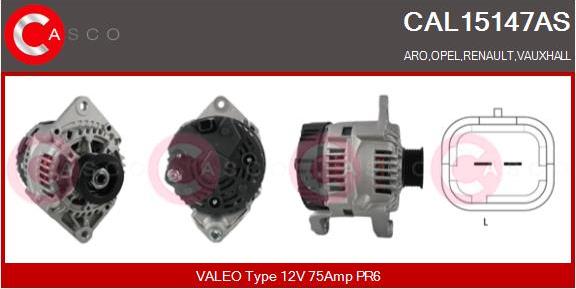 Casco CAL15147AS - Ģenerators www.autospares.lv