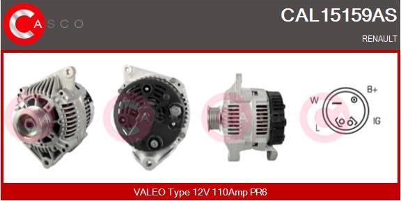 Casco CAL15159AS - Alternator www.autospares.lv