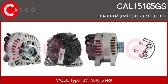 Casco CAL15165GS - Alternator www.autospares.lv