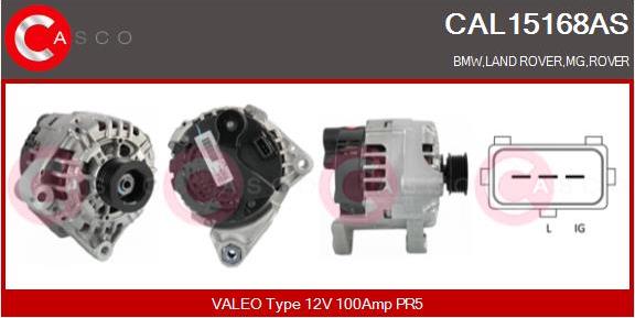 Casco CAL15168AS - Alternator www.autospares.lv