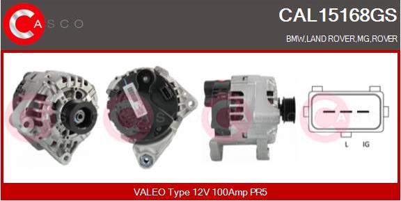 Casco CAL15168GS - Alternator www.autospares.lv