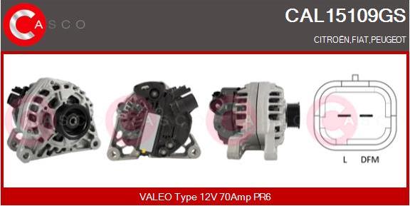 Casco CAL15109GS - Alternator www.autospares.lv