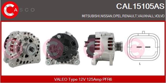 Casco CAL15105AS - Alternator www.autospares.lv