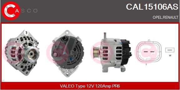 Casco CAL15106AS - Alternator www.autospares.lv