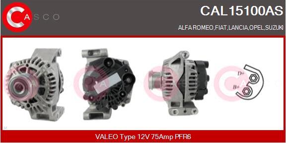 Casco CAL15100AS - Alternator www.autospares.lv