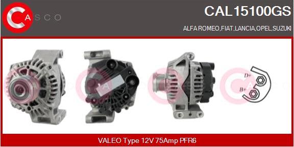 Casco CAL15100GS - Alternator www.autospares.lv