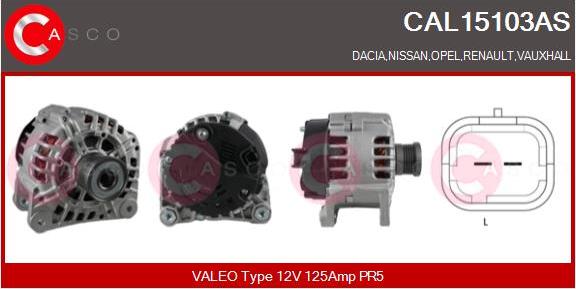 Casco CAL15103AS - Alternator www.autospares.lv