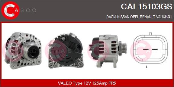 Casco CAL15103GS - Alternator www.autospares.lv