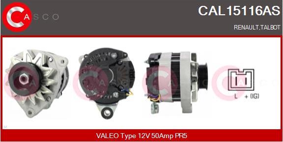 Casco CAL15116AS - Ģenerators www.autospares.lv