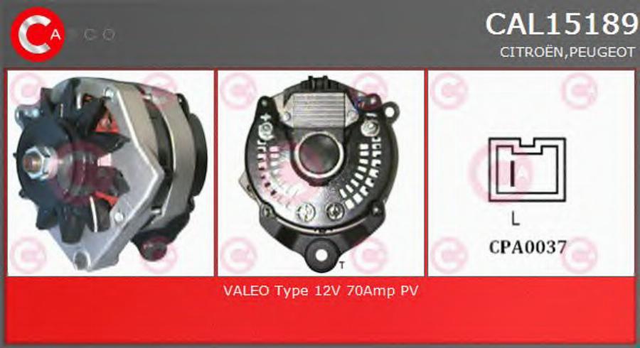 Casco CAL15189 - Ģenerators www.autospares.lv