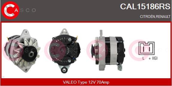 Casco CAL15186RS - Alternator www.autospares.lv