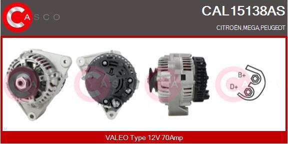 Casco CAL15138AS - Генератор www.autospares.lv