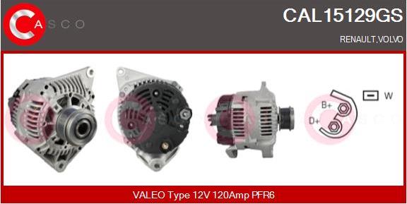 Casco CAL15129GS - Ģenerators www.autospares.lv