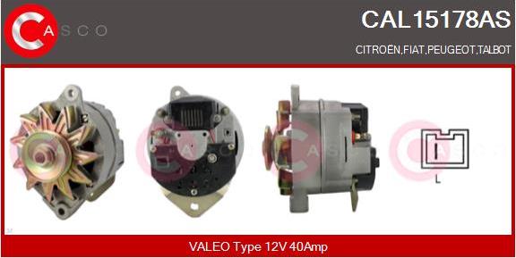 Casco CAL15178AS - Alternator www.autospares.lv