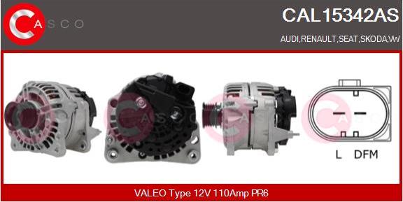 Casco CAL15342AS - Alternator www.autospares.lv