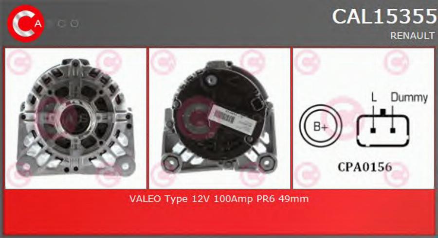 Casco CAL15355 - Alternator www.autospares.lv