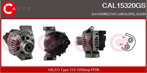 Casco CAL15320GS - Alternator www.autospares.lv