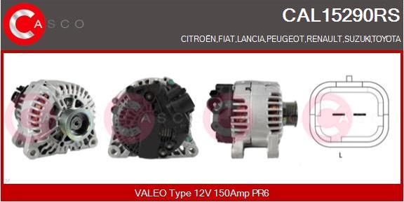 Casco CAL15290RS - Alternator www.autospares.lv