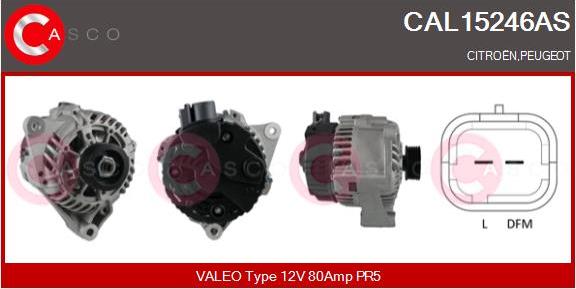 Casco CAL15246AS - Alternator www.autospares.lv