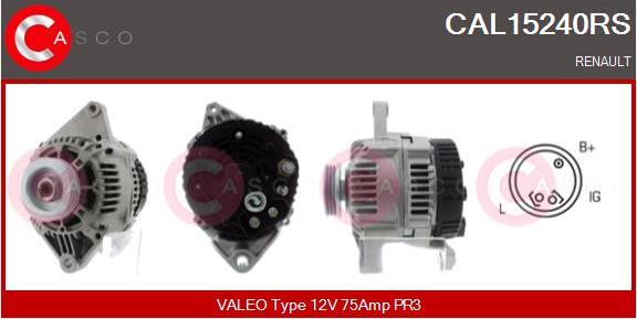 Casco CAL15240RS - Alternator www.autospares.lv