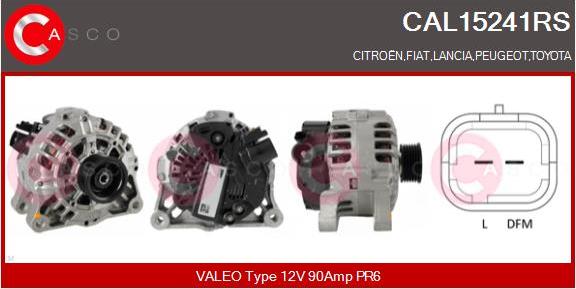 Casco CAL15241RS - Alternator www.autospares.lv