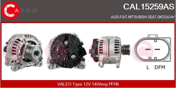 Casco CAL15259AS - Alternator www.autospares.lv