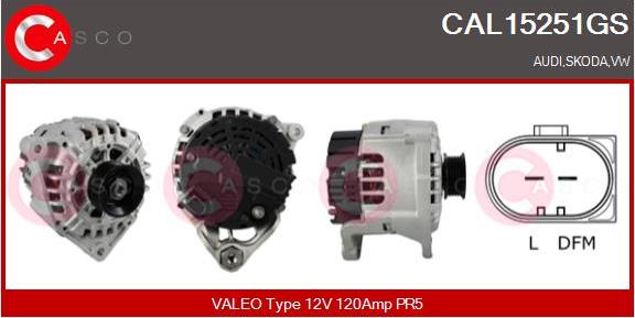 Casco CAL15251GS - Alternator www.autospares.lv