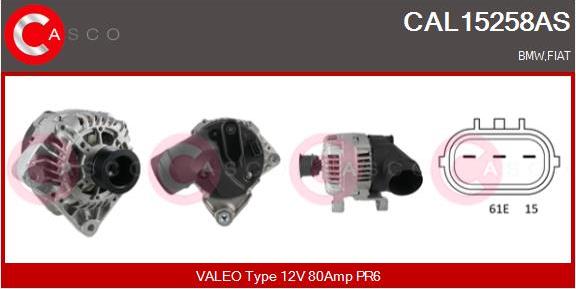 Casco CAL15258AS - Генератор www.autospares.lv