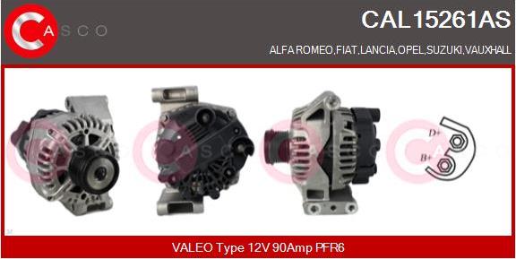 Casco CAL15261AS - Alternator www.autospares.lv