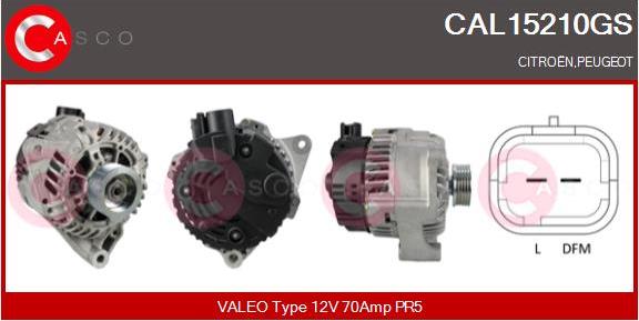 Casco CAL15210GS - Alternator www.autospares.lv