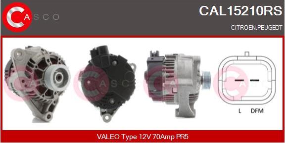 Casco CAL15210RS - Alternator www.autospares.lv