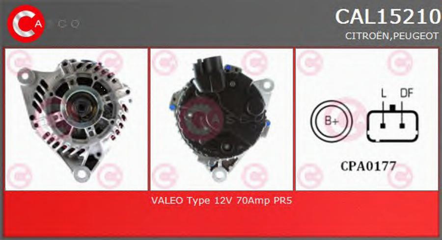 Casco CAL15210 - Alternator www.autospares.lv