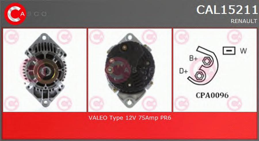 Casco CAL15211 - Ģenerators www.autospares.lv