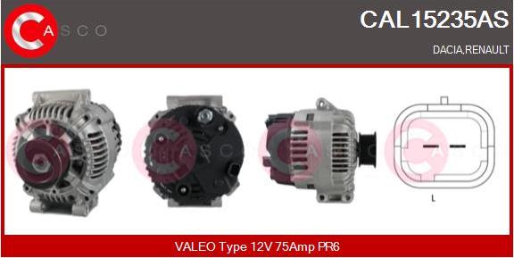 Casco CAL15235AS - Alternator www.autospares.lv