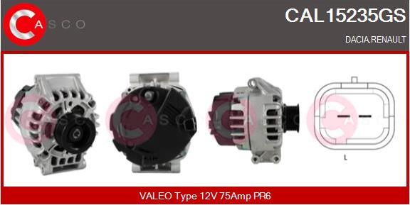 Casco CAL15235GS - Alternator www.autospares.lv