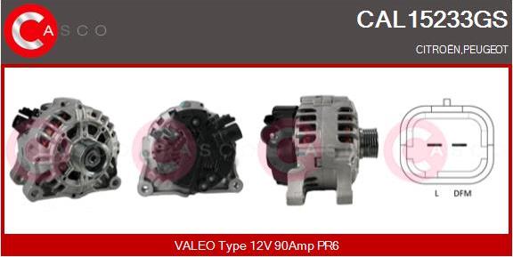 Casco CAL15233GS - Alternator www.autospares.lv