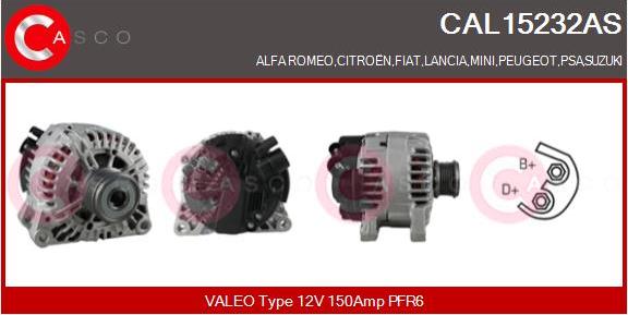 Casco CAL15232AS - Alternator www.autospares.lv