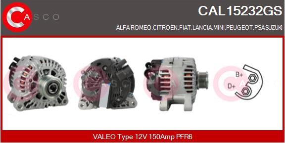 Casco CAL15232GS - Alternator www.autospares.lv