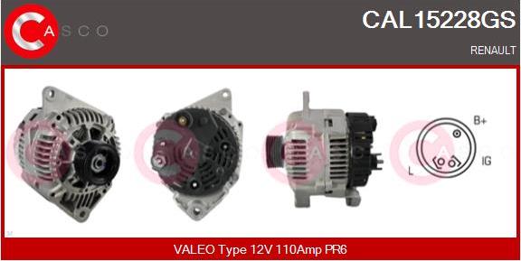 Casco CAL15228GS - Alternator www.autospares.lv