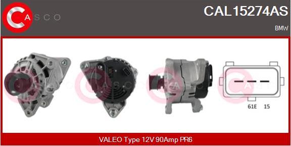 Casco CAL15274AS - Генератор www.autospares.lv