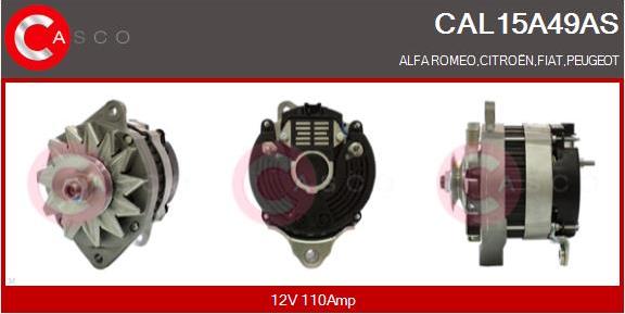 Casco CAL15A49AS - Alternator www.autospares.lv