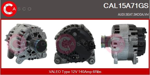 Casco CAL15A71GS - Alternator www.autospares.lv