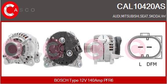 Casco CAL10420AS - Alternator www.autospares.lv