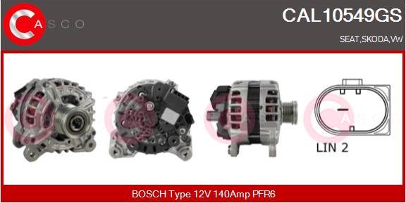 Casco CAL10549GS - Alternator www.autospares.lv