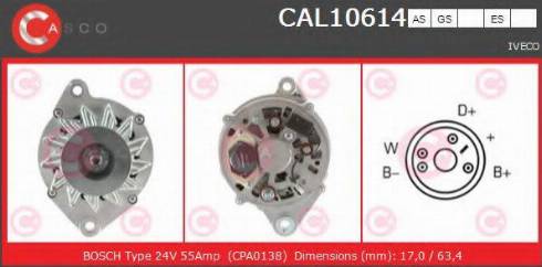 Casco CAL10614 - Ģenerators www.autospares.lv