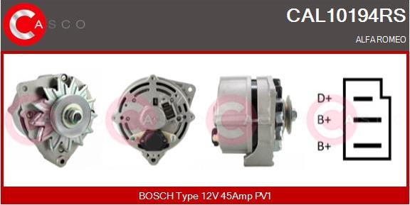 Casco CAL10194RS - Alternator www.autospares.lv