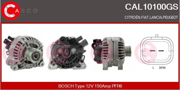 Casco CAL10100GS - Alternator www.autospares.lv