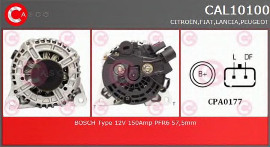 Casco CAL10100 - Alternator www.autospares.lv